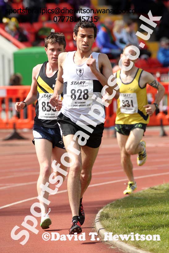 Senior mens 5000 metres, North Eastern Track and Field Champs, Gateshead Stadium. Photo: David T. Hewitson/Sports for All Pics